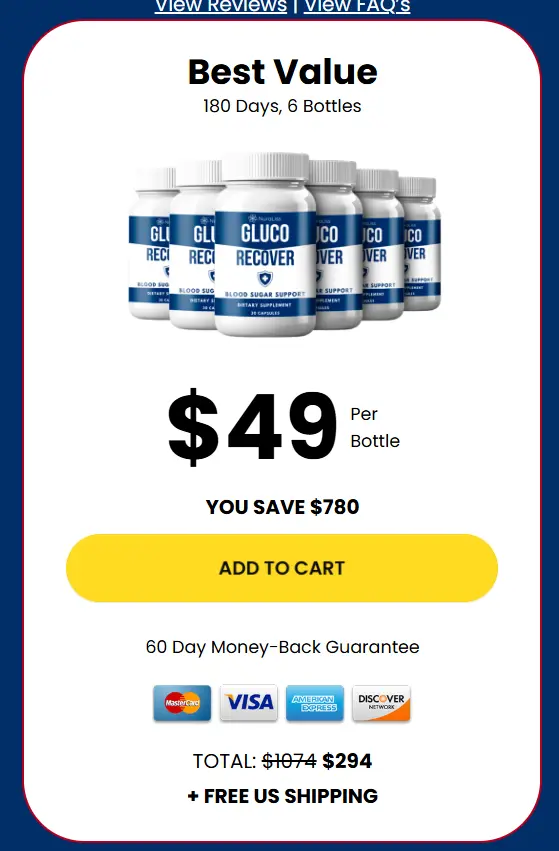 GlucoRecover - 6 Bottle